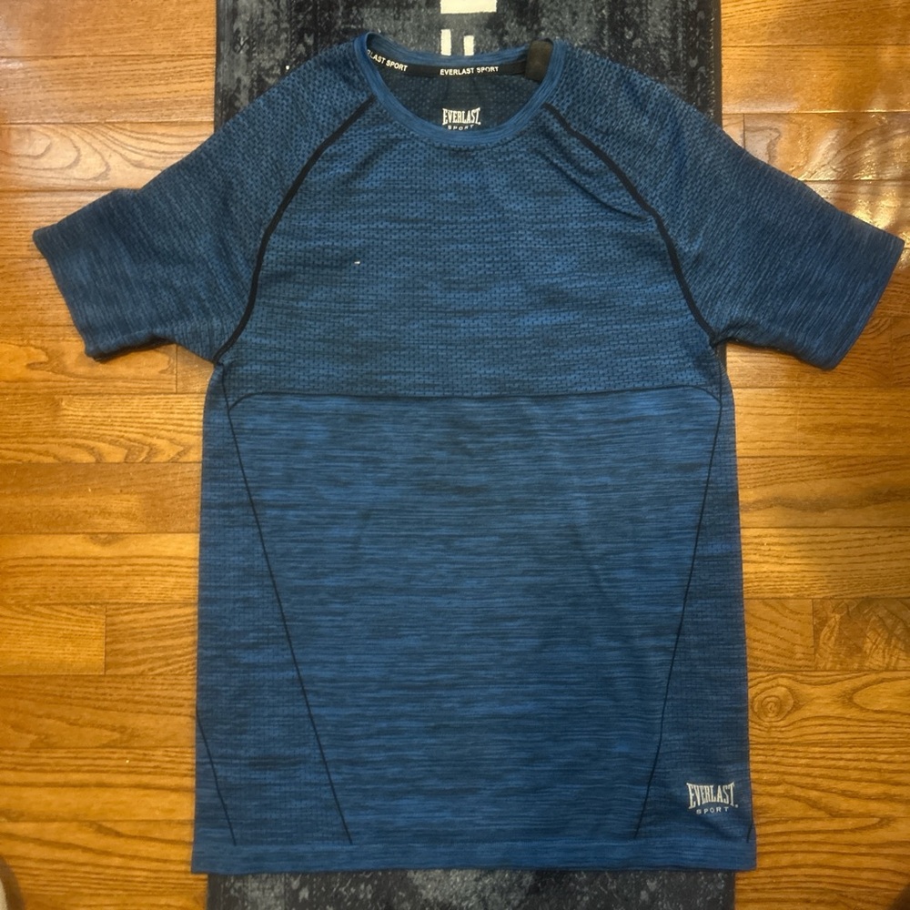Everlast Blue Short Sleeve Tee Performance Shirt